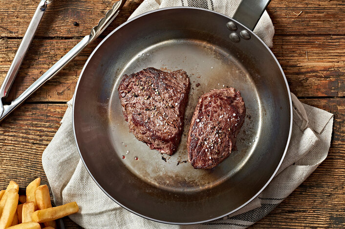 Como cozinhar carne perfeita com a frigideira Mineral B