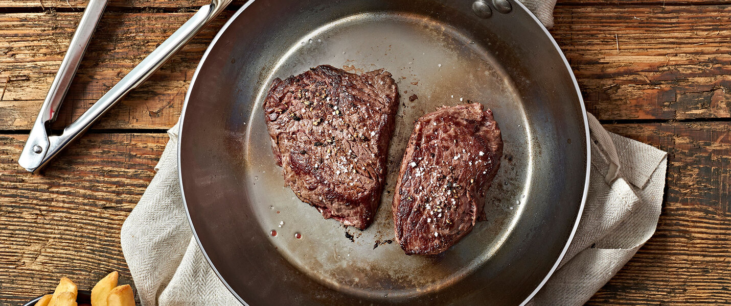 Como cozinhar carne perfeita com a frigideira Mineral B