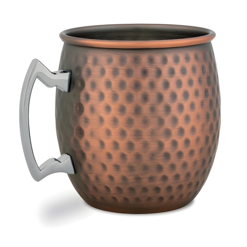Pujadas Moscow Mule Mug Hammered Stainless Steel 500 ml Antique Copper