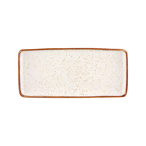 Rectangular platter Rustic Blend White 36,5x17cm