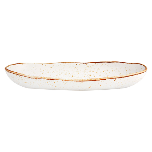 Oval Platter Rustic Blend White 35 cm, Stoneware