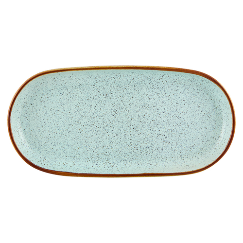 Oval Platter Rustic Blend Turquoi, 30 cm, Stoneware