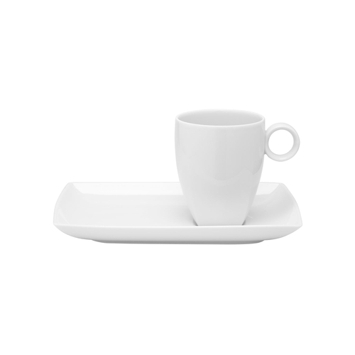 Carré Mug 307ml and Tray White