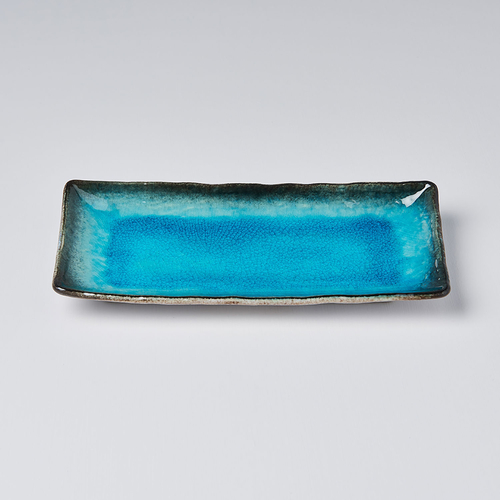 Sky blue platter, 28,5x12cm, Minoyaki Porcelain