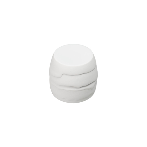 Pódium redondo Terra 9×10cm, branco, porcelana profissional