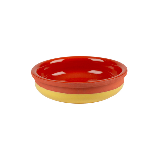 Round baking dish Argila with yellow stripe 20cm