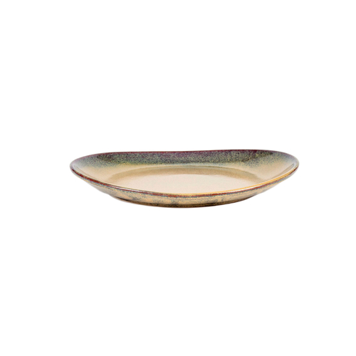 Oval dessert plate Organic Brown 21cm