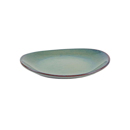 Prato sobremesa oval Organic Verde 21cm
