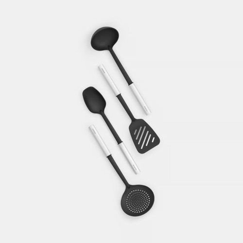 Brabantia Profile Set of 4 Kitchen Utensils Non-Stick Matt Steel