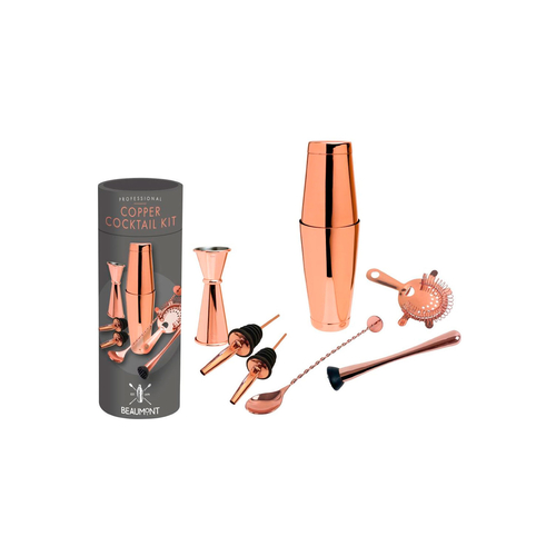 8 piece cocktail kit copper