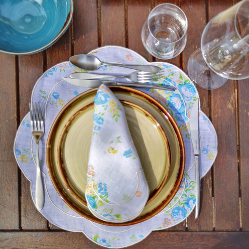 Conjunto mesa completa Harvest Fieldstone 6 pessoas