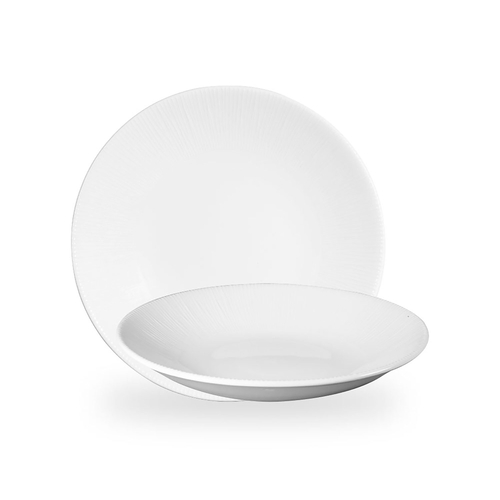 Deep Coupe Plate 26 cm, Bamboo White, Vitrified Porcelain