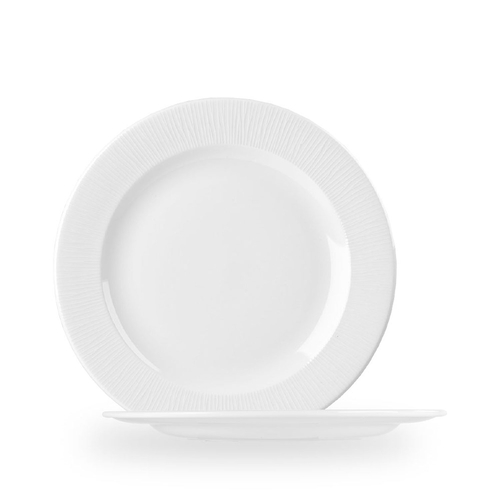 Footed Rimmed Plate 28 cm Bamboo White, Vitrified Porcelain