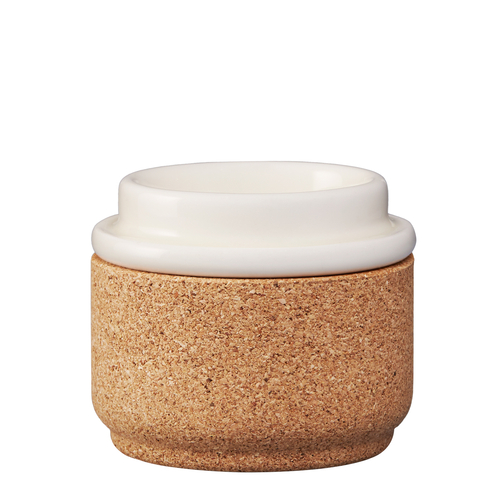 Ceramic and Cork Egg Holder Alma Gémea Pearl 6,5 cm