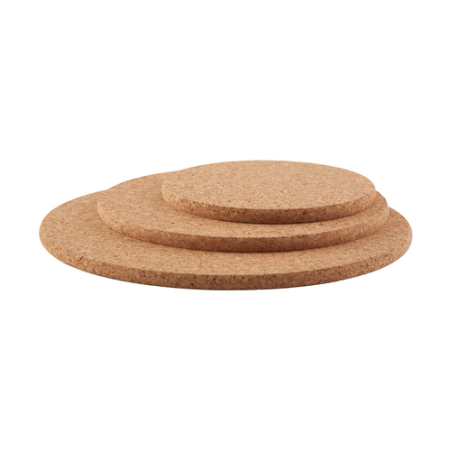 Set of 3 Portuguese cork hot pads (25cm, 20cm, 15cm)