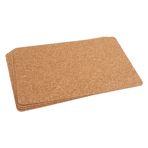 Set of 4 portuguese cork place mats 44x21 cm