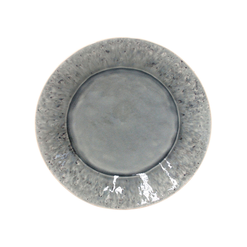 Madeira dinner plate 27.9 cm, grey stoneware with handcrafted crackled finish