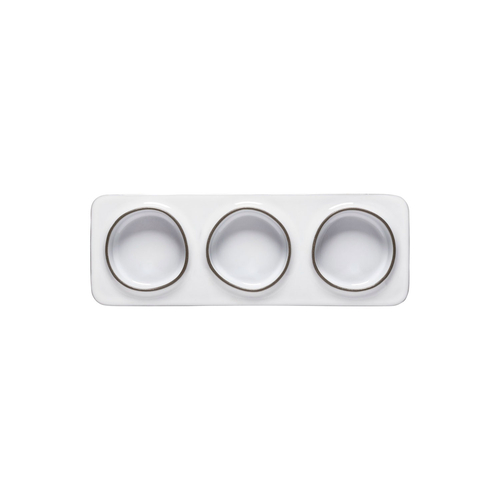 Âmbar rectangular platter with 3 sections 28 x 10 cm