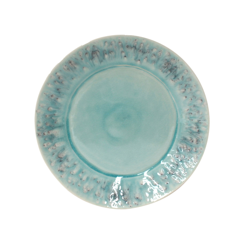 Madeira dinner plate 27cm, blue stoneware with handcrafted crackled finish