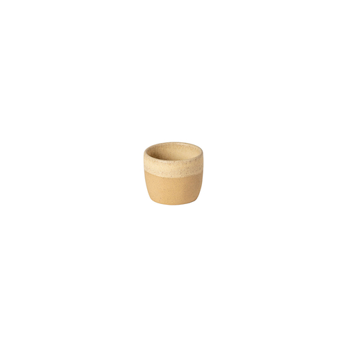 Copo Espresso Arenito champagne 6cm, 70ml, grés reciclado com acabamento mate artesanal