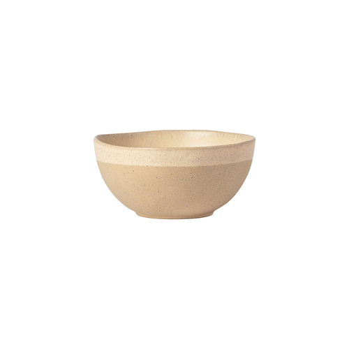 Taça Latte Arenito champagne 16cm, 670 ml, grés reciclado com acabamento mate artesanal