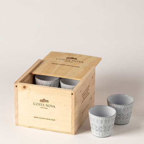 8 Copos Espresso 70ml Grespresso Ecogres, branco Colômbia, sustentável e artesanal