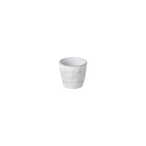 Copo Espresso Grespresso Ecogres branco Quénia 70 ml, grés reciclado com acabamento artesanal