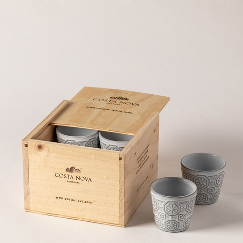 8 Copos Espresso 70ml Grespresso Ecogres, branco Vietname, sustentável e artesanal