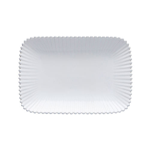 Pearl Rectangular Platter 30 x 21 cm, fine stoneware with handcrafted finish