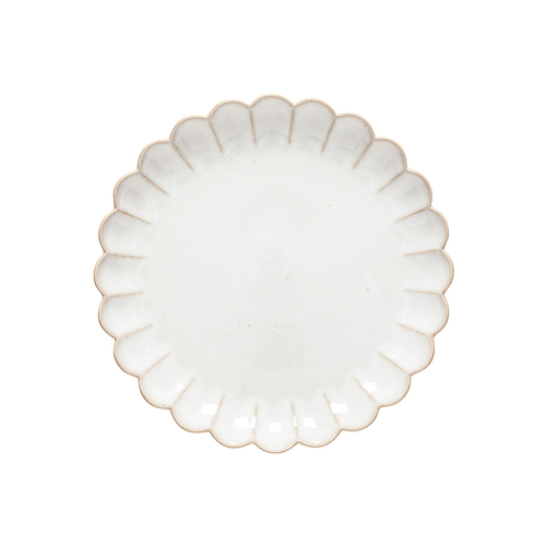 Prato Raso Marrakesh Branco, 28 cm, Porcelana vitrificada