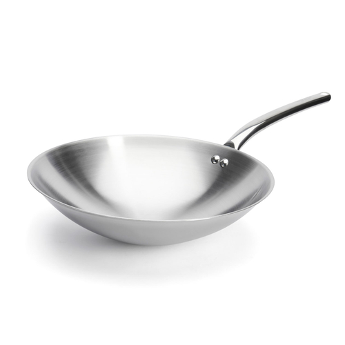 PRIM'APPETY 36cm Wok, Stainless Steel