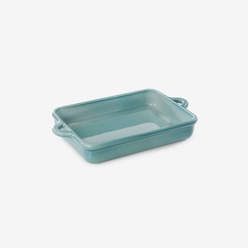 Assadeira Verde Bombance 34x25cm, Porcelana vitrificada