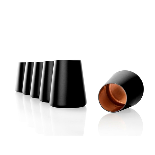6 Copos Power Preto/Bronze 380ml