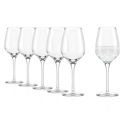 6 Copos Universais Exquisit Royal 420ml, Cristal Fino para Momentos Especiais
