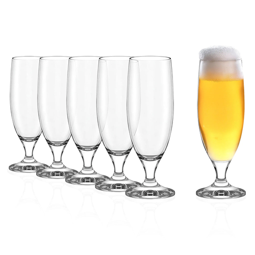 6 x 375ml beer glasses ideal for Pilsner and Weizenbier