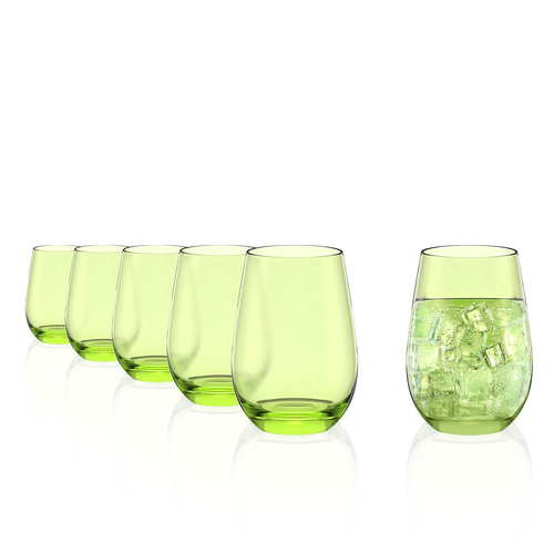 6 Copos Elements verde 465 ml