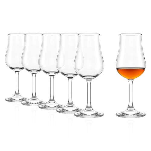 6 Classic Nosing Glasses 185 ml for Fruit Brandies, Liqueurs & Fine Spirits