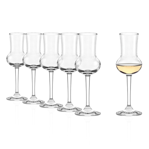 Stölzle Lausitz Grappa Glass Professional Lead-Free Crystal Glass 87 ml Set of 6