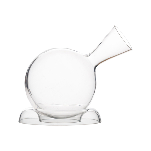 Earth Vulkanos 750ml Crystal Glass Decanter - Spherical Shape & Ring Base