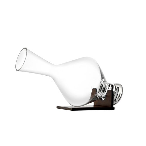 Dancing Vulkanos 750ml crystal decanter with stand - elegant wine serving design