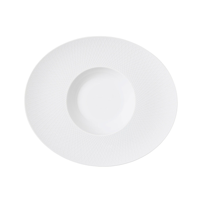 Prato Oval Graphique 32x27cm, Porcelana Branca - Degrenne - 3057192454576