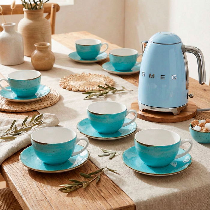 Rustic Blue Tea Set - SMEG & Rústico Edition - SMEG Portugal | Exclusive Design Kitchen Packs - 5602737110547