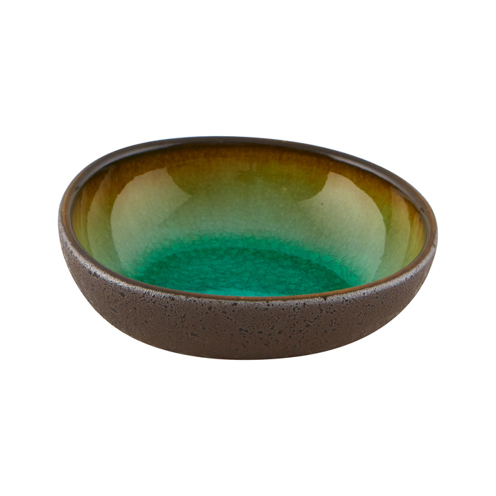 Green and amber textured Amazonia bowl 10x3,5cm - Vista Alegre - 5605414018303