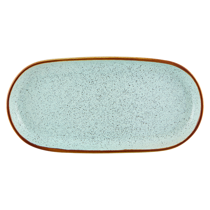 Travessa Oval Rustic Blend Turquoi, 30 cm, Grés - Vista Alegre - 5604782032973