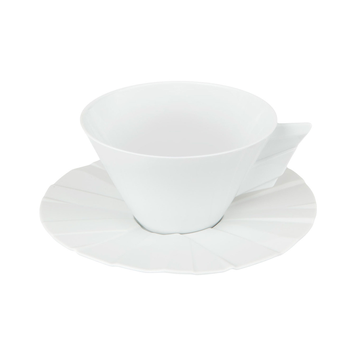 Matrix Tea Cup and Saucer 262 ml, Glazed Porcelain - Vista Alegre - 5601266290546