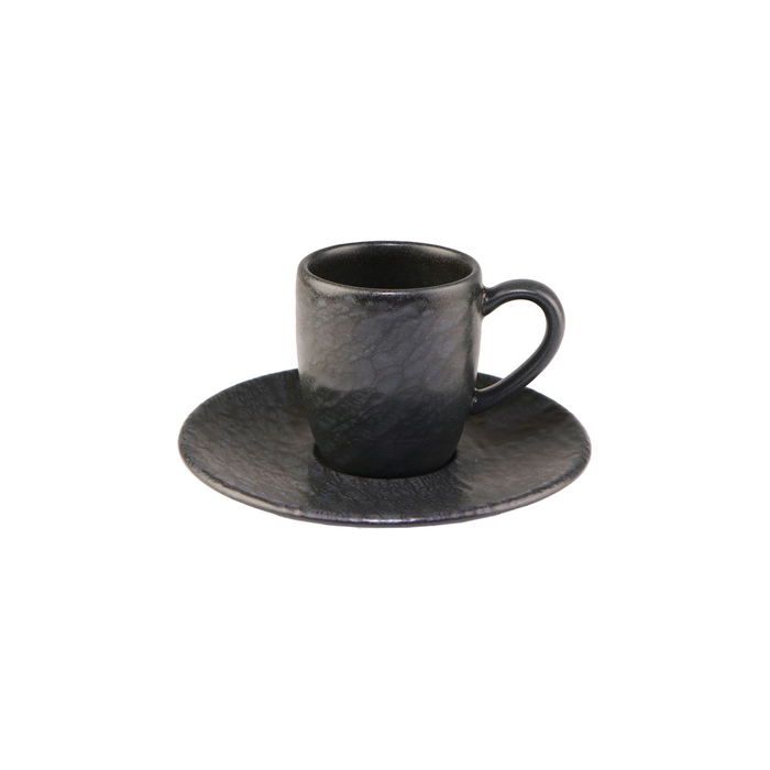 Ardósia coffee cup 80ml black - Mesa Ceramics - 5602737096056
