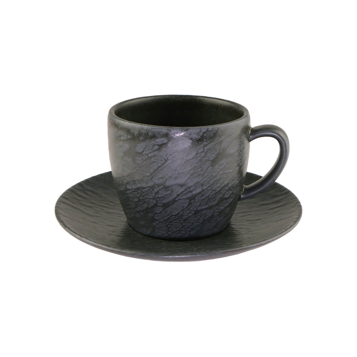 Ardósia tea cup 217ml black - Mesa Ceramics - 5602737096032
