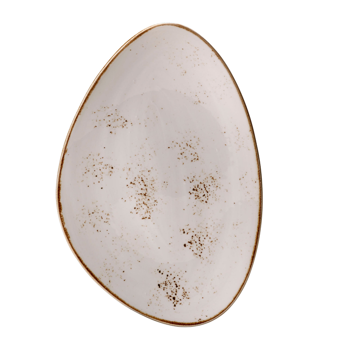 Prato Raso Oval Craft Branco 37cm, Porcelana vitrificada - Steelite - 5018461425213