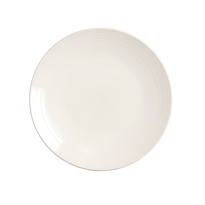 23cm Coupe Flat Plate, Concorde collection, white Porcelain with a smooth finish - Steelite - 5018461752432