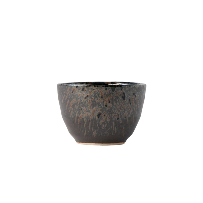 Sake cup 20 ml, handmade in Japan from black ceramic - MIJ - 8594197821989